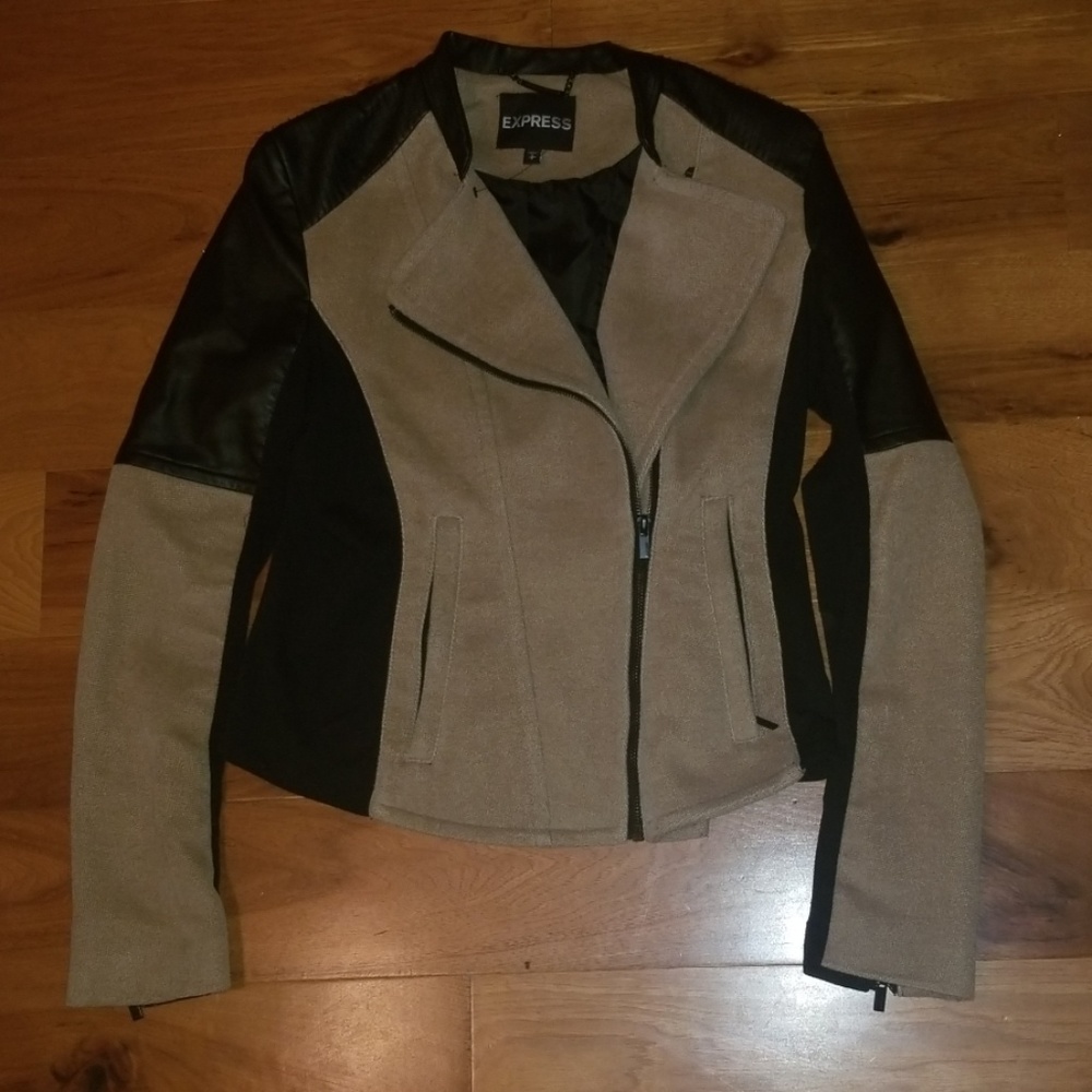 Express faux leather suede jacket Small